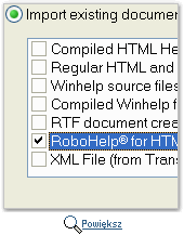 Help&Manual - import z innych programów