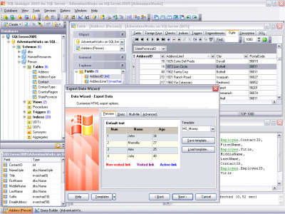 SQL Manager - ekran główny